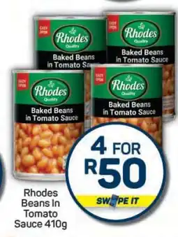 Pick n Pay Rhodes Beans In Tomato Sauce 410g offer