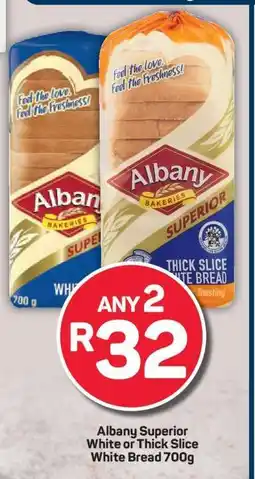Pick n Pay Albany Superior White or Thick Slice White Bread 700g offer