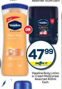 Pick n Pay Vaseline Body Lotion or Cream Moisturiser offer
