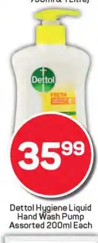 Pick n Pay Dettol Hygiene Liquid Hand Wash Pump offer