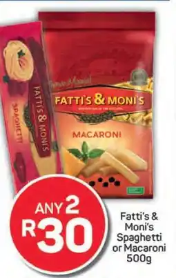 Pick n Pay Fatti's & Moni's Spaghetti or Macaroni 500g offer