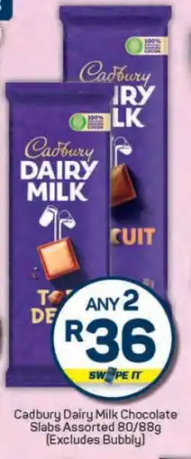 Pick n Pay Cadbury Dairy Milk Chocolate Slabs Assorted 80/88g offer