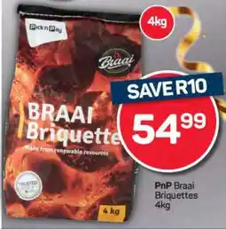 Pick n Pay PnP Braai Briquettes 4kg offer