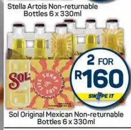 Pick n Pay Sol Original Mexican Non-returnable Bottles 6 x 330ml offer