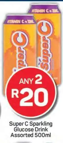 Pick n Pay Super C Sparkling Glucose Drink Assorted 500ml offer