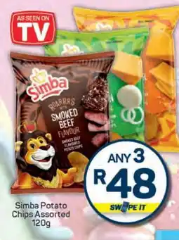 Pick n Pay Simba Potato Chips Assorted 120g offer