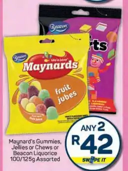 Pick n Pay Maynard's Gummies, Jellies or Chews or Beacon Liquorice offer