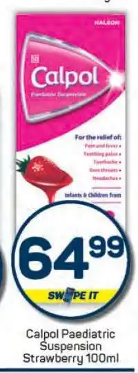 Pick n Pay Calpol Paediatric Suspension Strawberry 100ml offer