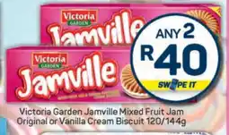 Pick n Pay Victoria Garden Jamville Mixed Fruit Jam Original or Vanilla Cream Biscuit offer