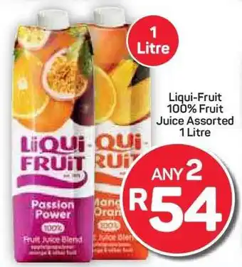 Pick n Pay Hypermarket Liqui-Fruit 100% Fruit Juice Assorted offer