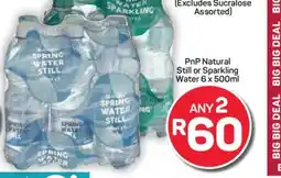 Pick n Pay Hypermarket PnP Natural Still or Sparkling Water 6 x 500ml offer