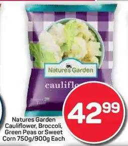 Pick n Pay Hypermarket Natures Garden Cauliflower, Broccoli, Green Peas or Sweet Corn offer