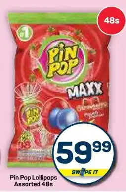 Pick n Pay Hypermarket Pin Pop Lollipops Assorted 48s offer