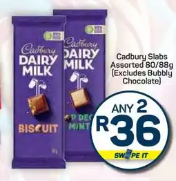 Pick n Pay Hypermarket Cadbury Slabs Assorted 80/88g offer