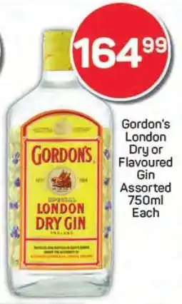 Pick n Pay Gordon's London Dry or Flavoured Gin offer
