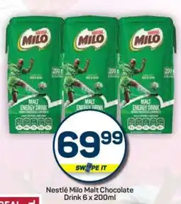 Pick n Pay Hypermarket Nestlé Milo Malt Chocolate Drink 6 x 200ml offer