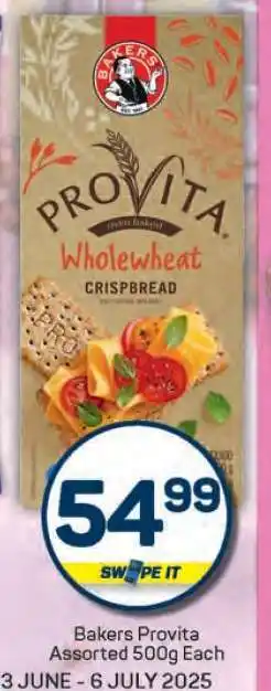 Pick n Pay Bakers Provita Assorted 500g Each offer