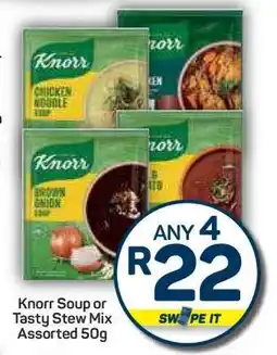 Pick n Pay Hypermarket Knorr Soup or Tasty Stew Mix Assorted 50g offer