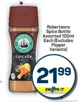 Pick n Pay Hypermarket Robertsons Spice Bottle Assorted 100ml offer