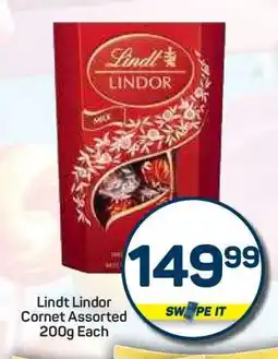Pick n Pay Hypermarket Lindt Lindor Cornet Assorted 200g offer