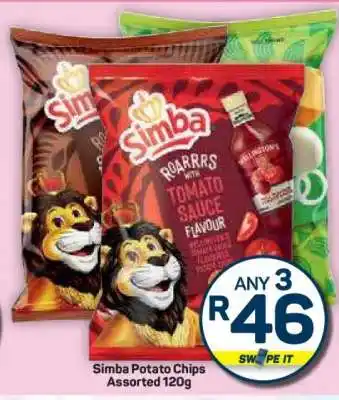 Pick n Pay Hypermarket Simba Potato Chips Assorted 120g offer