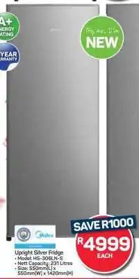 Pick n Pay Hypermarket Upright Silver Fridge offer