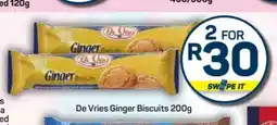 Pick n Pay Hypermarket De Vries Ginger Biscuits 200g offer