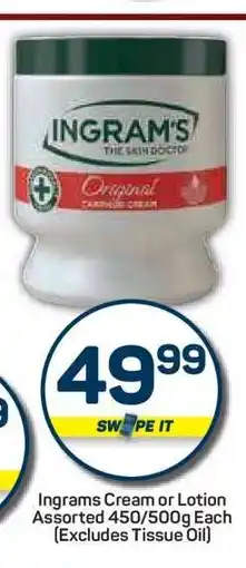 Pick n Pay Hypermarket Ingram's Cream or Lotion offer