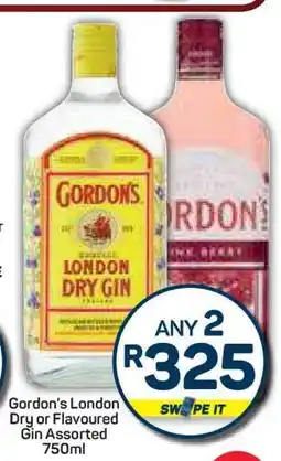 Pick n Pay Hypermarket Gordon's London Dry or Flavoured Gin Assorted 750ml offer
