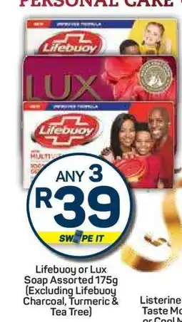 Pick n Pay Hypermarket Lifebuoy or Lux Soap Assorted 175g offer