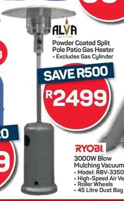 Pick n Pay Hypermarket Powder Coated Split Pole Patio Gas Heater offer
