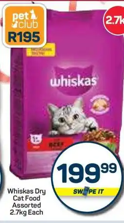 Pick n Pay Hypermarket Whiskas Dry Cat Food Assorted 2.7kg offer