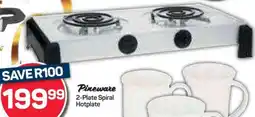 Pick n Pay Hypermarket Pineware 2-Plate Spiral Hotplate offer