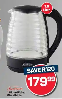 Pick n Pay Hypermarket 1.8 Litre Ribbed Glass Kettle offer
