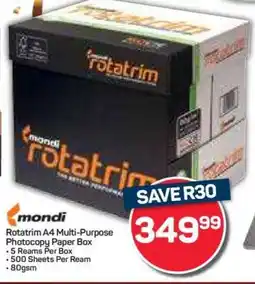 Pick n Pay Hypermarket Rotatrim A4 Multi-Purpose Photocopy Paper Box offer