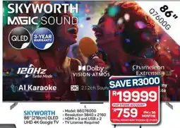 Pick n Pay Hypermarket SKYWORTH 86 QLED UHD 4K Google TV offer