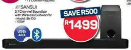 Pick n Pay Hypermarket SANSUI 2.1 Channel Soundbar with Wireless Subwoofer offer