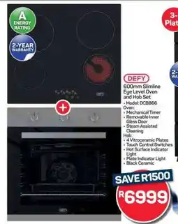 Pick n Pay Hypermarket DEFY 600mm Slimline Eye Level Oven and Hob Set offer