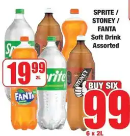 Boxer SPRITE / STONEY / FANTA Soft Drink Assorted offer