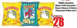 Boxer TRUDA Spookies Maize Puffs Assorted / Flyers Cheese & Chives Flavoured Puffed Corn offer