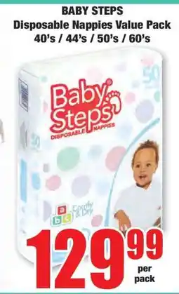 Boxer BABY STEPS Disposable Nappies Value Pack offer