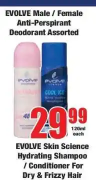 Boxer EVOLVE Male / Female Anti-Perspirant Deodorant Assorted offer