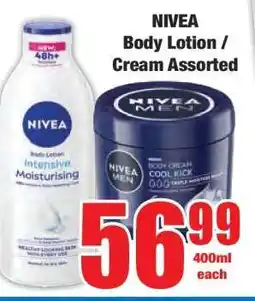 Boxer NIVEA Body Lotion / Cream Assorted offer