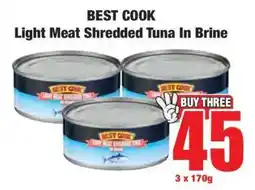 Boxer BEST COOK Light Meat Shredded Tuna In Brine offer