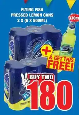 Boxer FLYING FISH Pressed Lemon Cans 2 x (6 x 500ml) offer