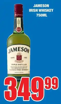 Boxer JAMESON IRISH WHISKEY 750ML offer