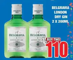 Boxer BELGRAVIA LONDON DRY GIN 2 X 200ML offer