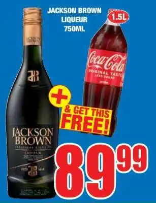Boxer JACKSON BROWN LIQUEUR 750ML offer