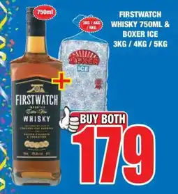 Boxer FIRSTWATCH WHISKY 750ML & BOXER ICE 3KG / 4KG / 5KG offer