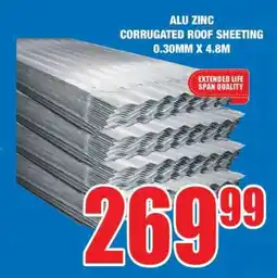 Boxer ALU ZINC CORRUGATED ROOF SHEETING 0.30MM X 4.8M offer